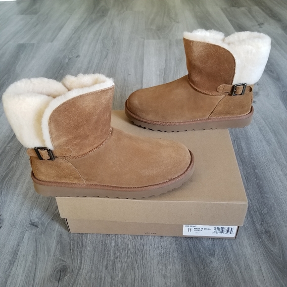 ugg karel boots chestnut suede